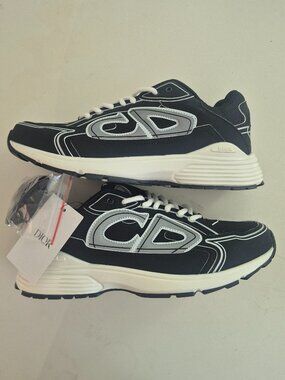 Dior B30 Sneakers Black Silver Size 911